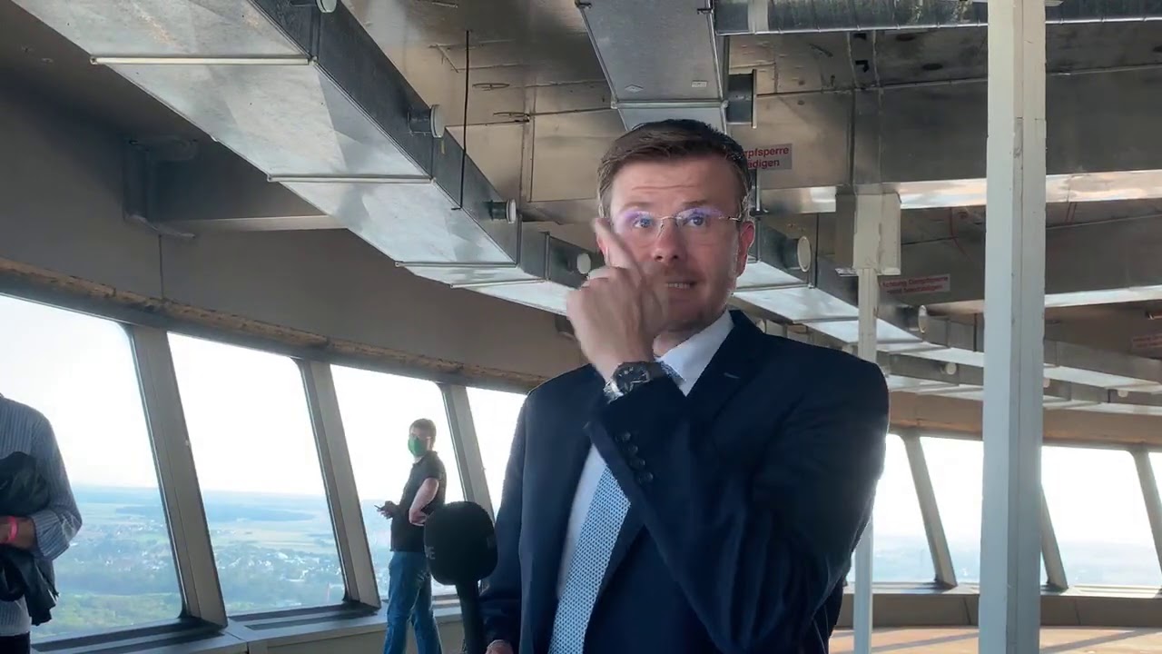 Rundgang Fernmeldeturm Nürnberg mit Interview mit dem Oberbürgermeister Marcus König