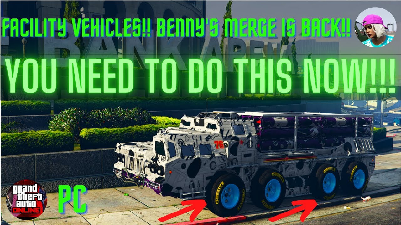 *PATCHED*  How To Get F1 Wheels on Facility Vehicles Benny's Merge Glitch! Working PC. Patch 1.60