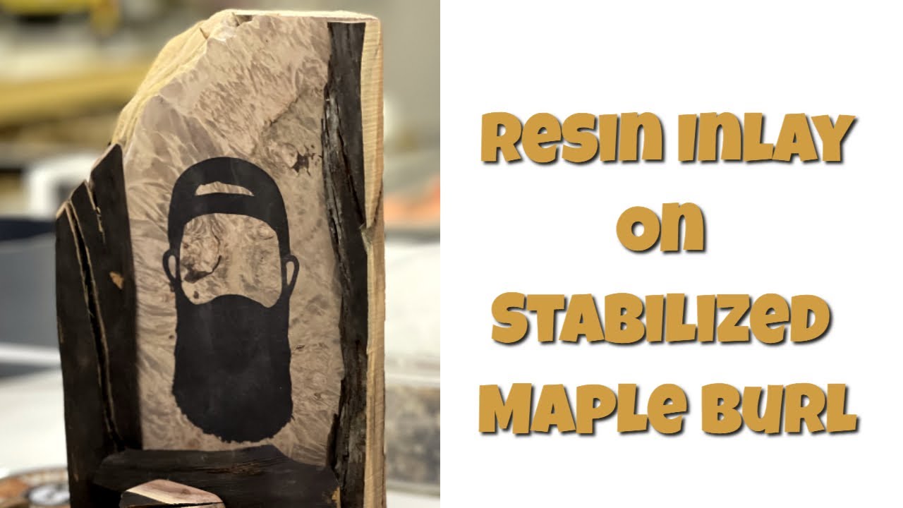 Resin Inlay on Stabilized Maple Burl