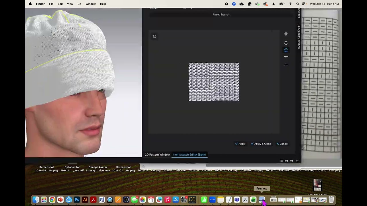 Stitch Editor Tool Assignment in CLO3D. How to design custom knit fabric in CLO 3D.