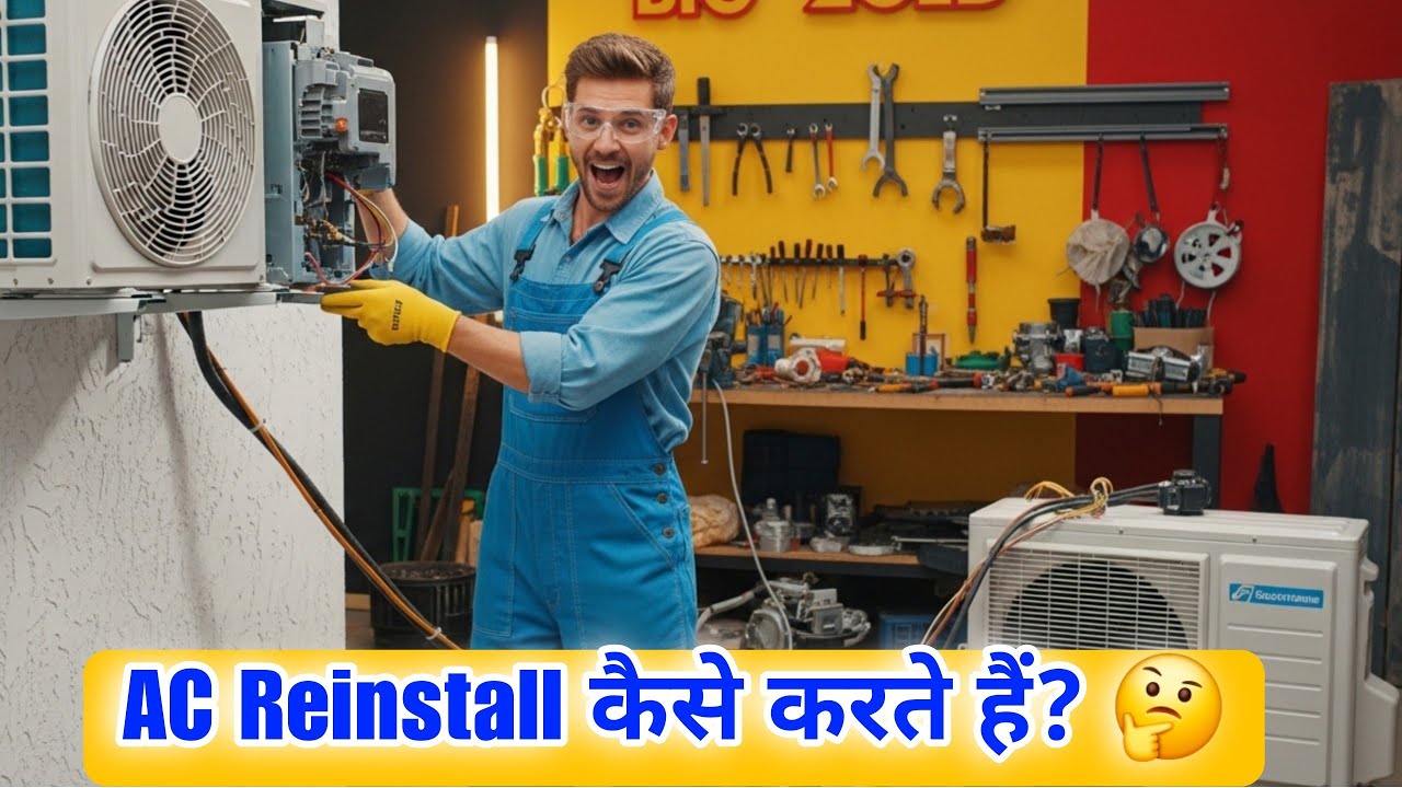 AC Reinstall कैसे करते हैं? 🤔 | Old AC Shifting Full Process | Hindi Vlog