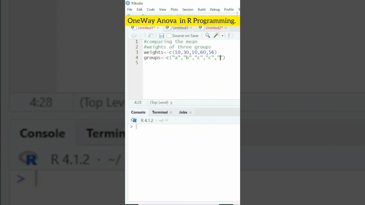 Analysis of Variance(ANOVA-OneWay) in R #rprogramming