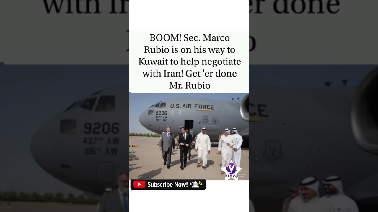Marco Rubio is wheels up to Kuwait for high-stakes #IranMarcoRubio #IranTalks #Kuwait