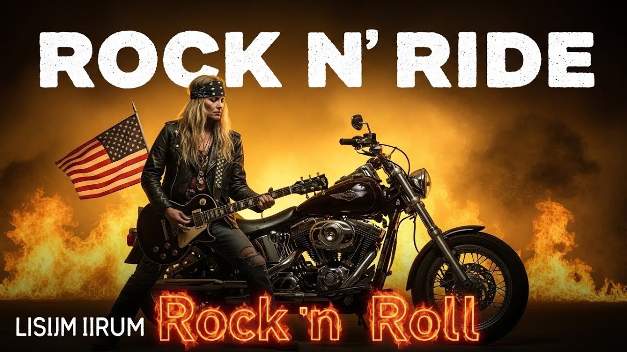 Music Rock N Ride 🎸 Classic Rock n&rsquo; Roll Road Trip 🔥 Music for the Open Road
