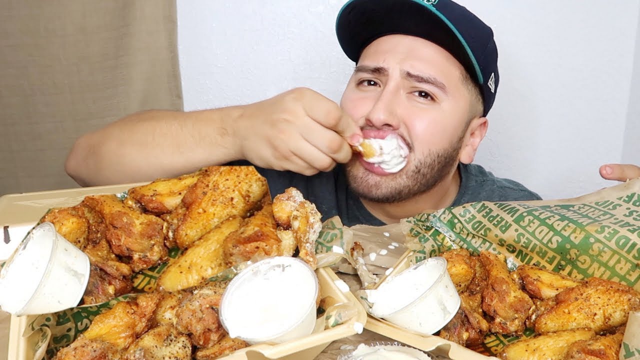 WINGSTOP MUKBANG LEMON PEPPER | GARLIC PARM