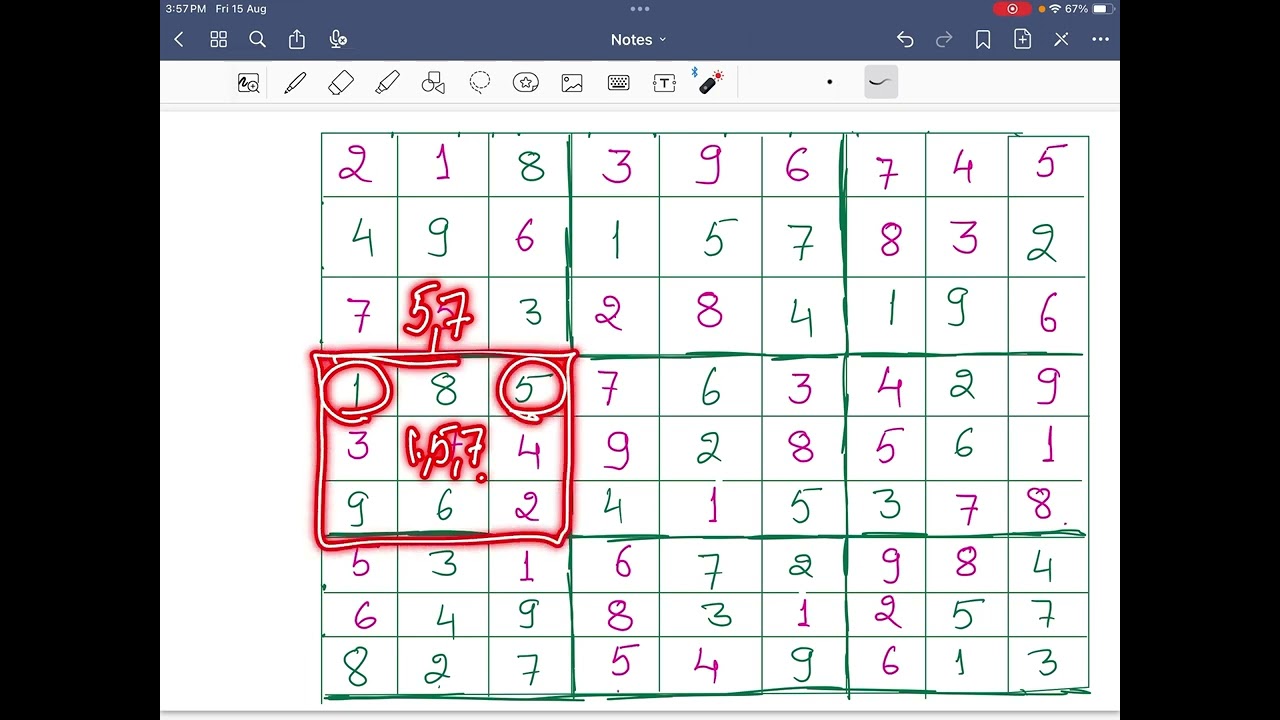Solution to Today’s Sudoku (15/08/25))