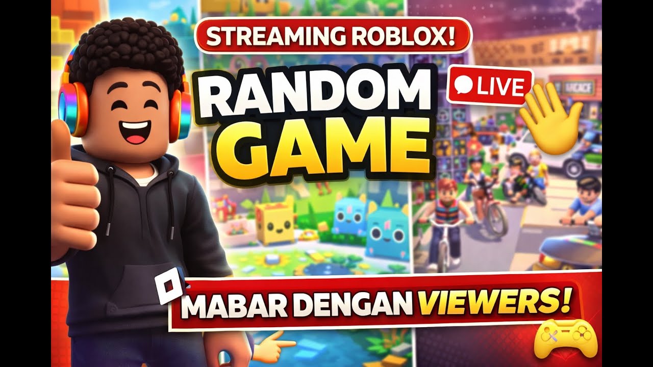 LIVE 🔴 Roblox Random Game | Mabar Bareng Viewers