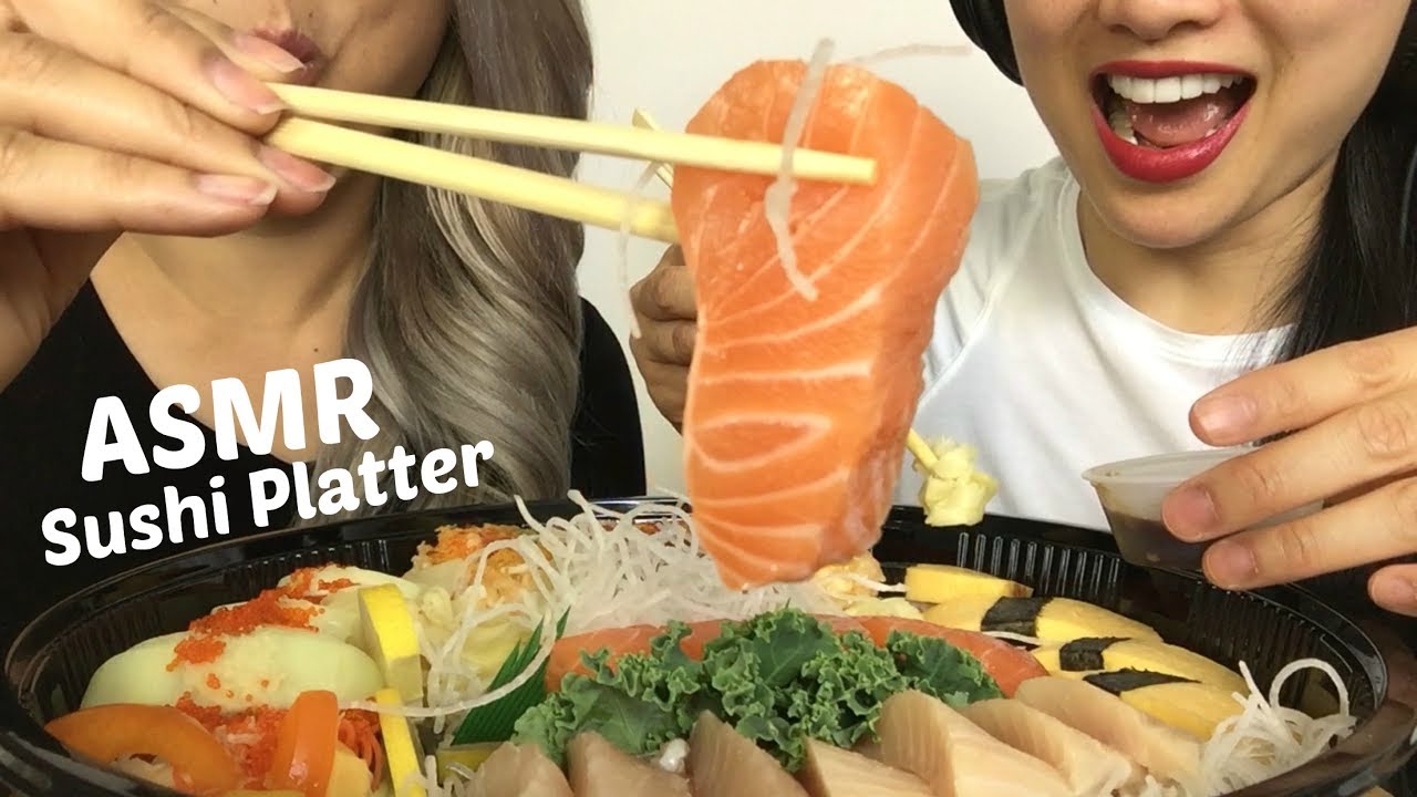 ASMR Sushi Platter (NO TALKING EATING SOUNDS) | SAS-ASMR