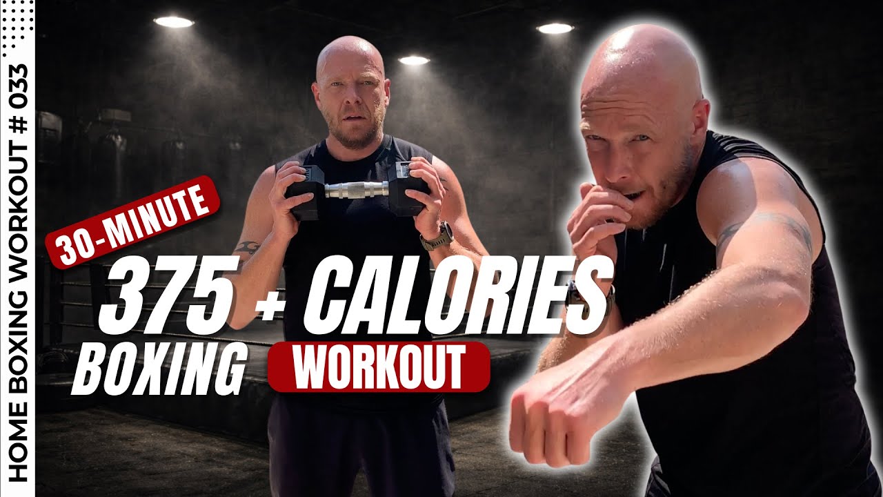 30 Min Home Boxing Workout to Stay Lean | Full body | Dumbbells & Bodyweight