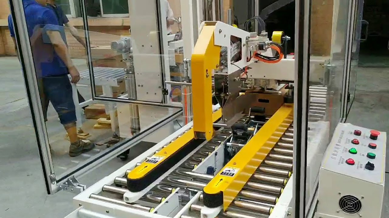 fully automatic H type carton sealer tapes sealing equipment customized test for indonesian customer