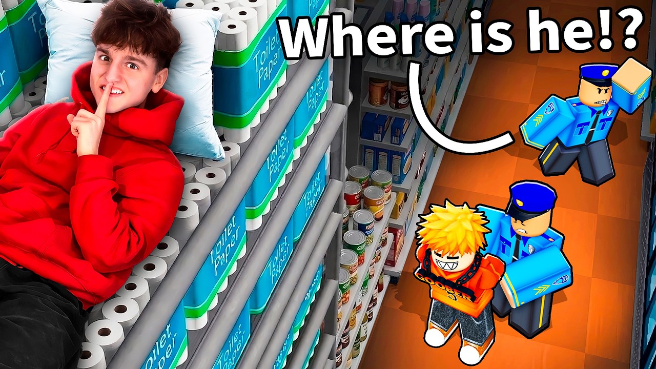 Trapped 100 NIGHTS In ROBLOX MEGA STORE..