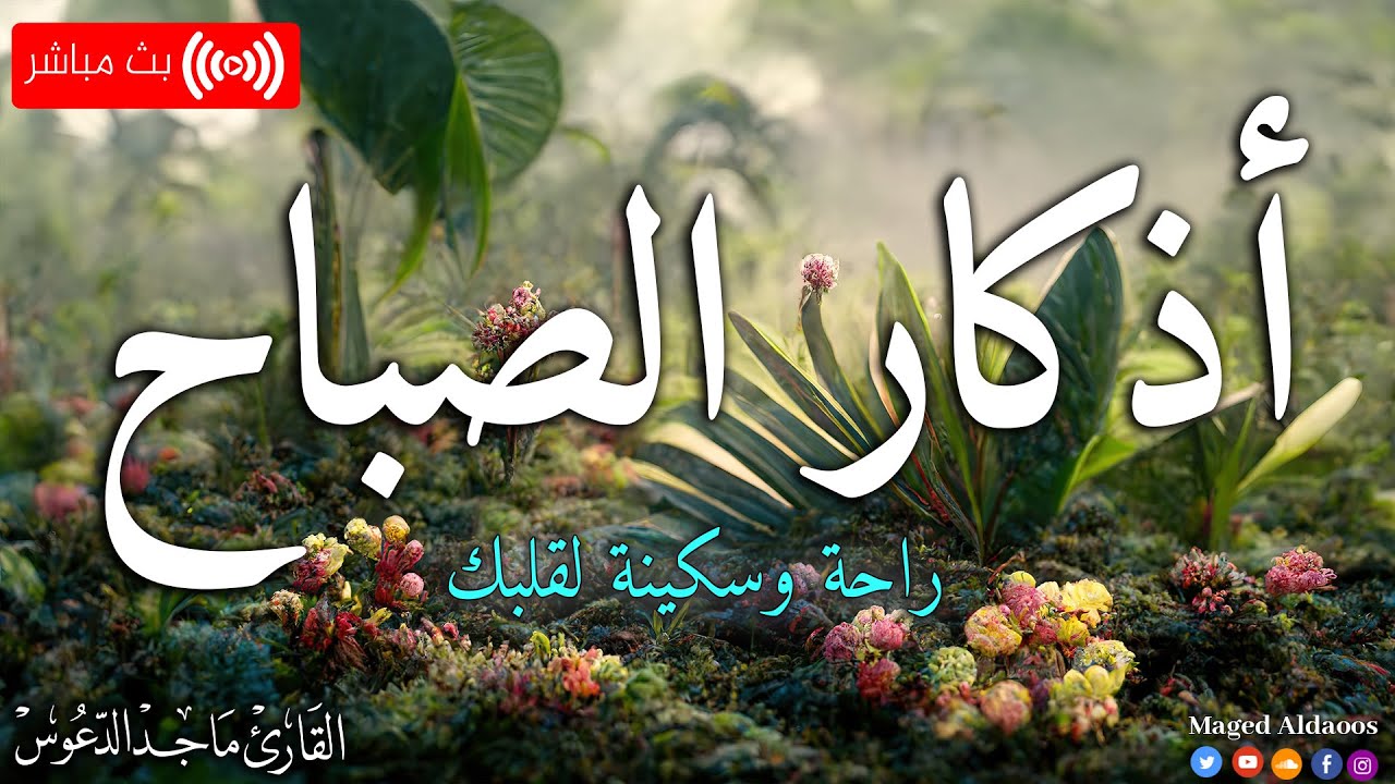 اذكار الصباح بصوت جميل هادئ مريح للقلب 💚 إذا قلته كفاك الله ورزقك من حيث لا تحتسب !!ماجد الدعوس