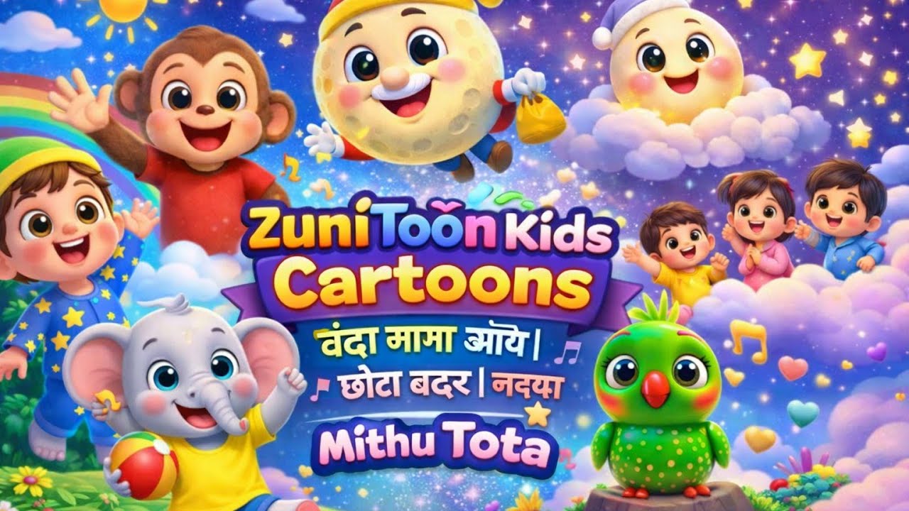 Non Stop Kids Rhymes in Hindi 🧒🎵 | ZuniToon Kids Cartoons #cartoon 