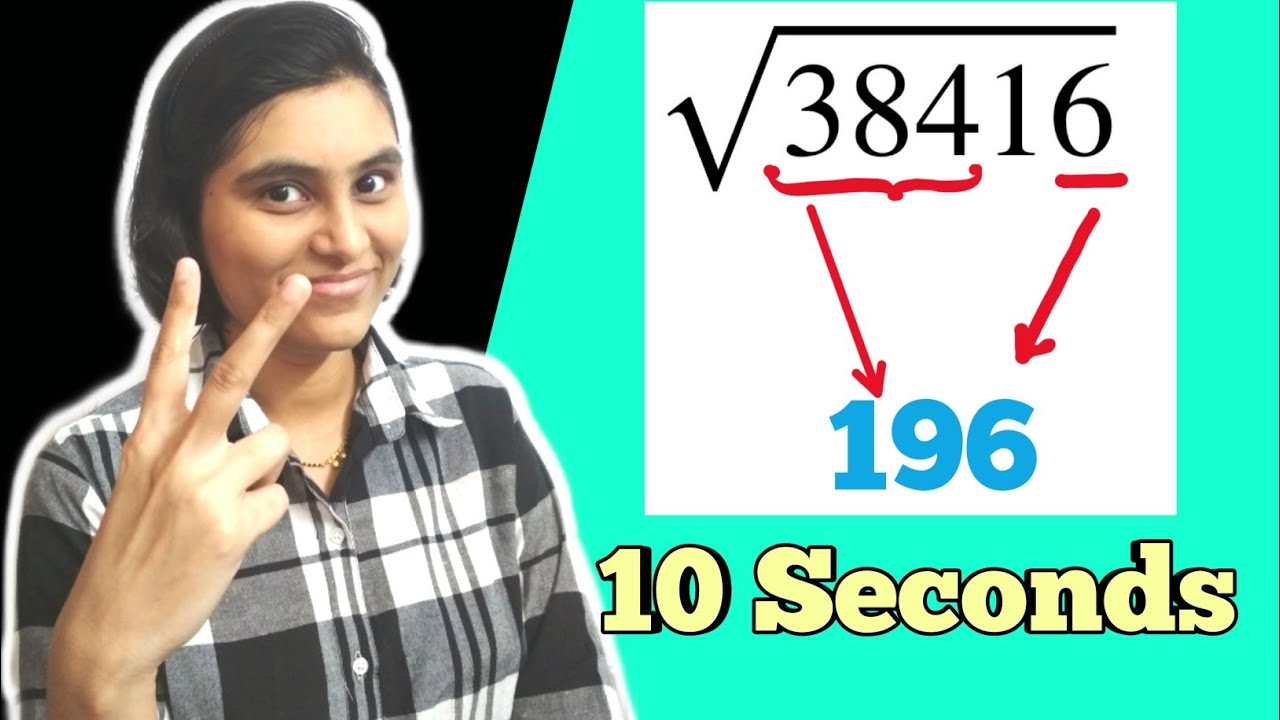 Square root of any number in 5 seconds | shakuntala devi tricks,  square root trick
