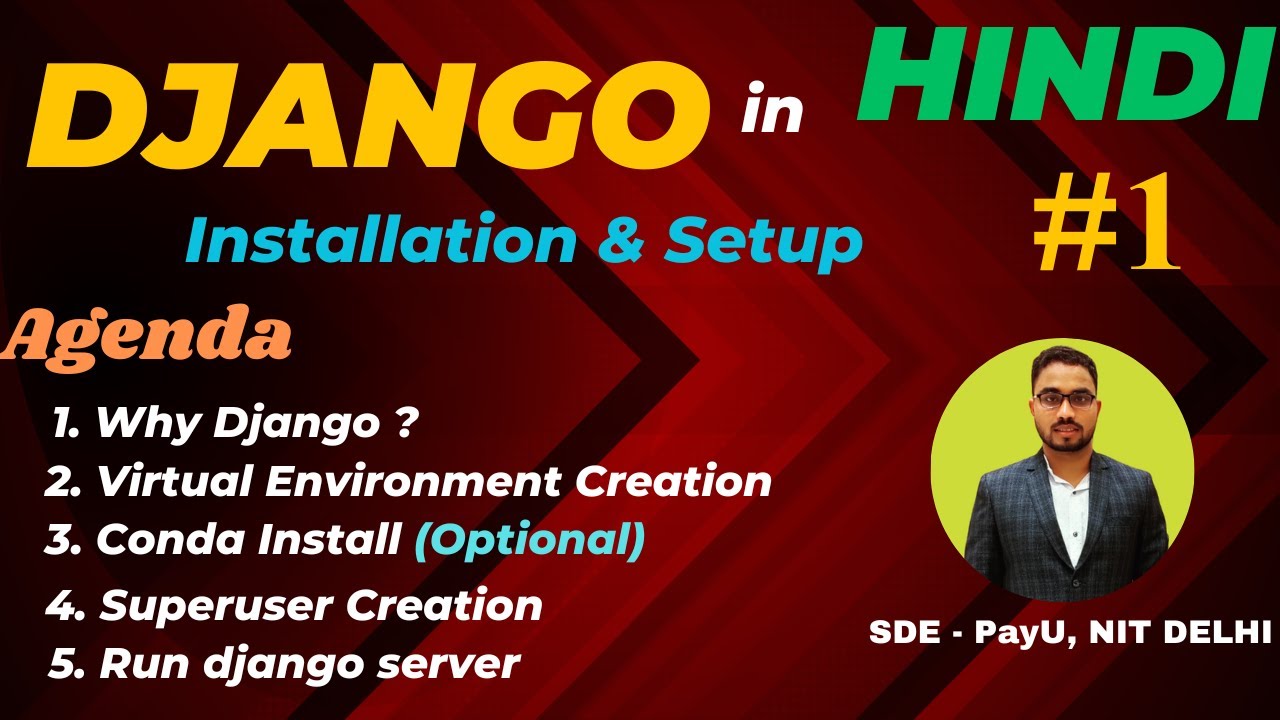 Day-1: Django Installation and setup in Hindi.Start django project in mac & windows . django install