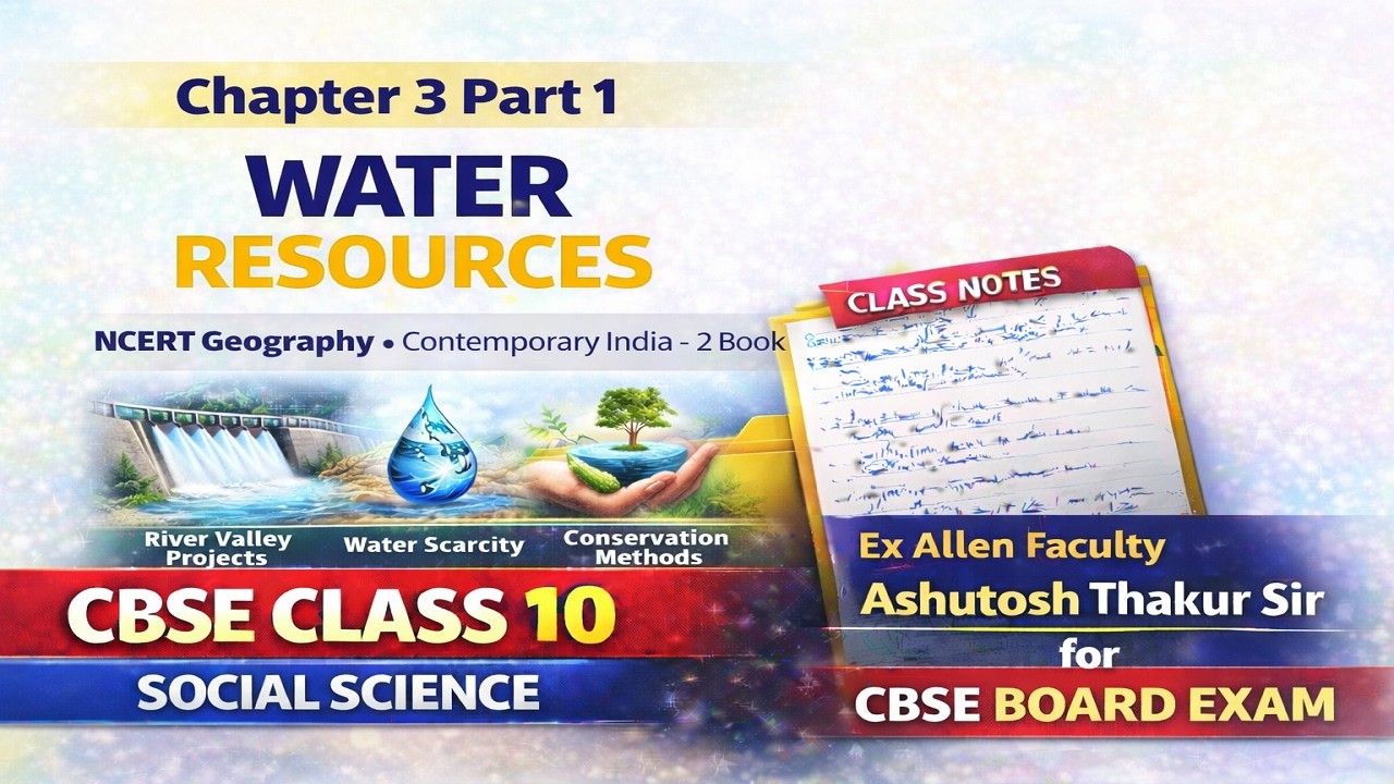 Chapter 3.1: Water Resources | Class 10 Geography |Contemporary India 2 | Social Science |NCERT Book