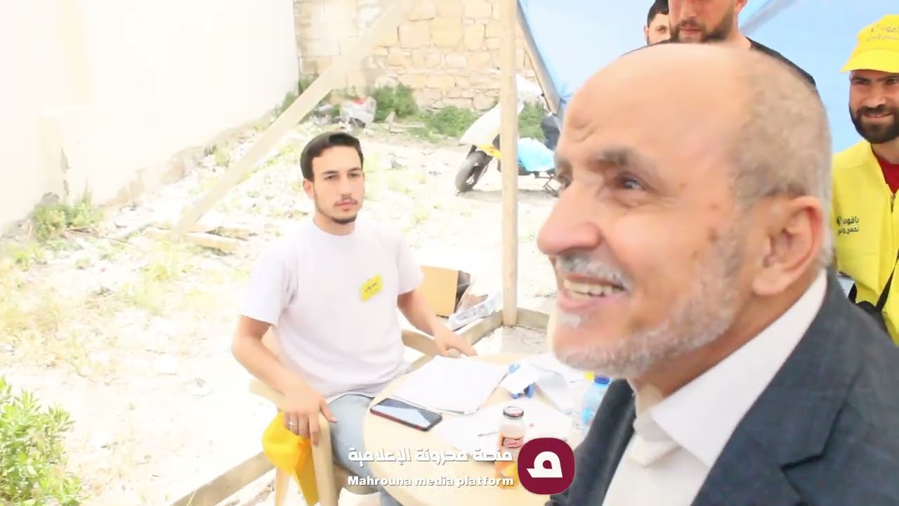 زيارة الحاج حسين جشي الى قلم الإقتراع في بلدة محرونة