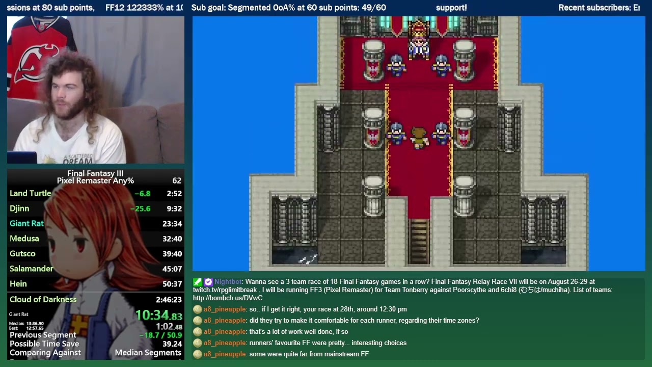 Final Fantasy III Any% Speedrun (PC Pixel Remaster) 