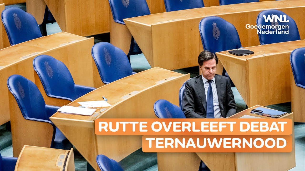 Rutte overleeft ternauwernood, maar motie maakt hem aangeschoten wild