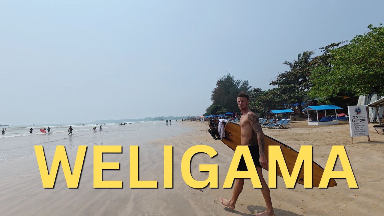 I went to Weligama Beach in Sri Lanka for surfing