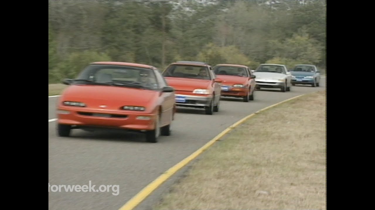 MotorWeek | Retro Review: '92 Econo Sport Comparo: Paseo, NX1600, Scoupe, Saturn, Storm
