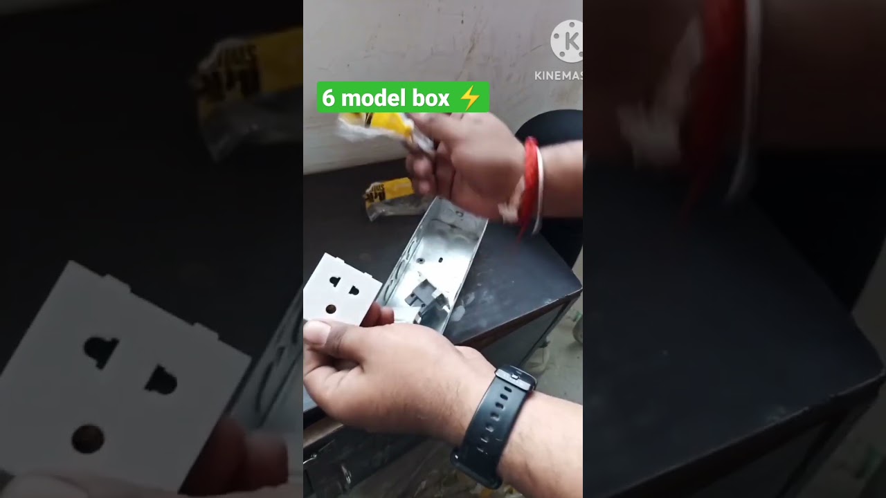 6 modular box with 2 switch and socket #shortvideo #viral #electric #electronic #subscribe #modular