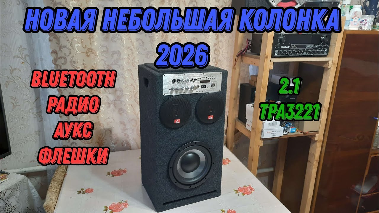 Собрали новую небольшую колонку 2026 на новом усилителе Tpa3221