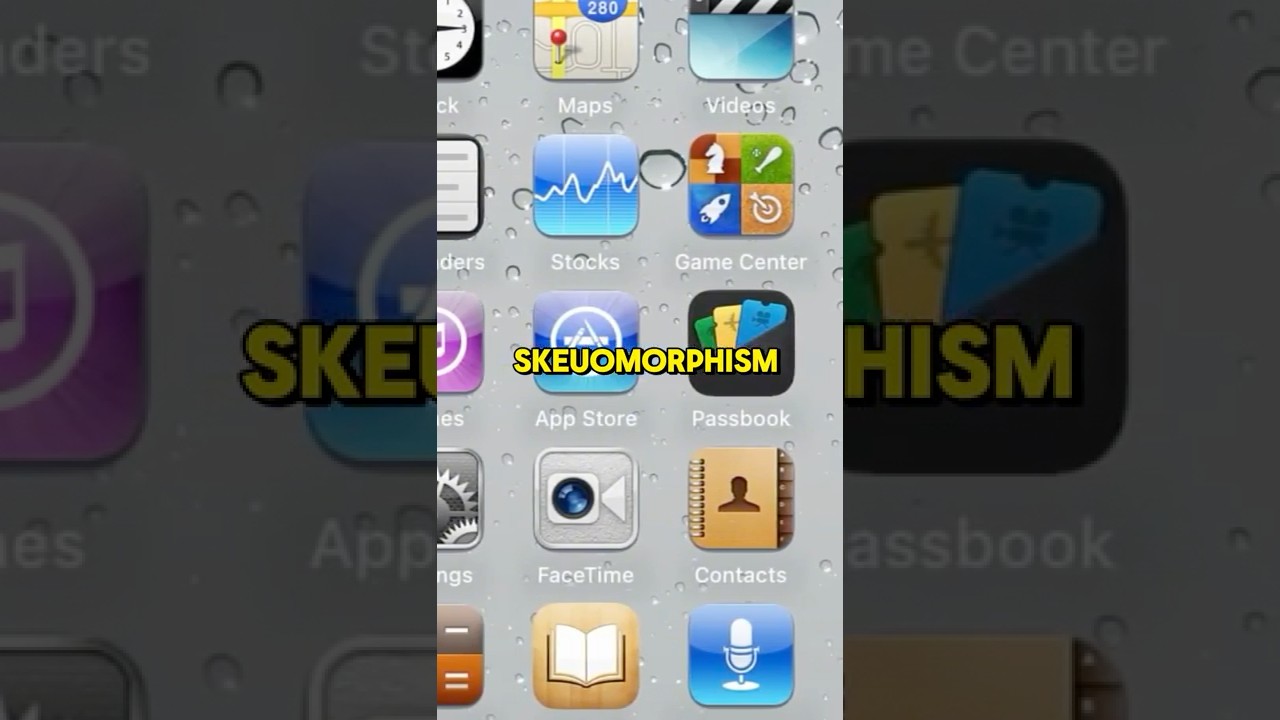 Skeuomorphism explained! #nostalgia #aestheic #iphone #shortvideo #shorts