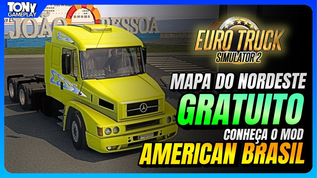 Conheça o Mapa American Brasil Mod Gratuito focado no nordeste do Brasil para Euro Truck Simulator 2