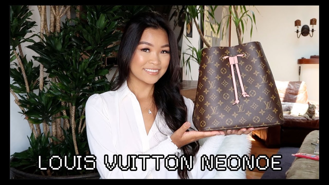 WHAT'S IN MY BAG? & MOD SHOTS!  | LOUIS VUITTON NEONOE (ROSE POUDRE)