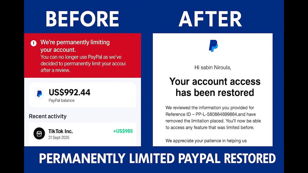 Permanently Limited PayPal Restored (Review)
