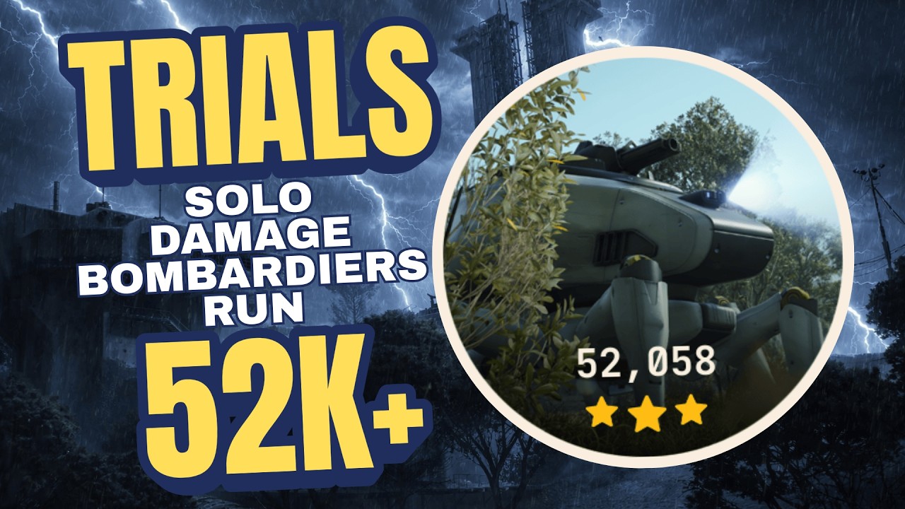 Solo Damage Bombardiers Trials Run 52K+ | ARC Raiders