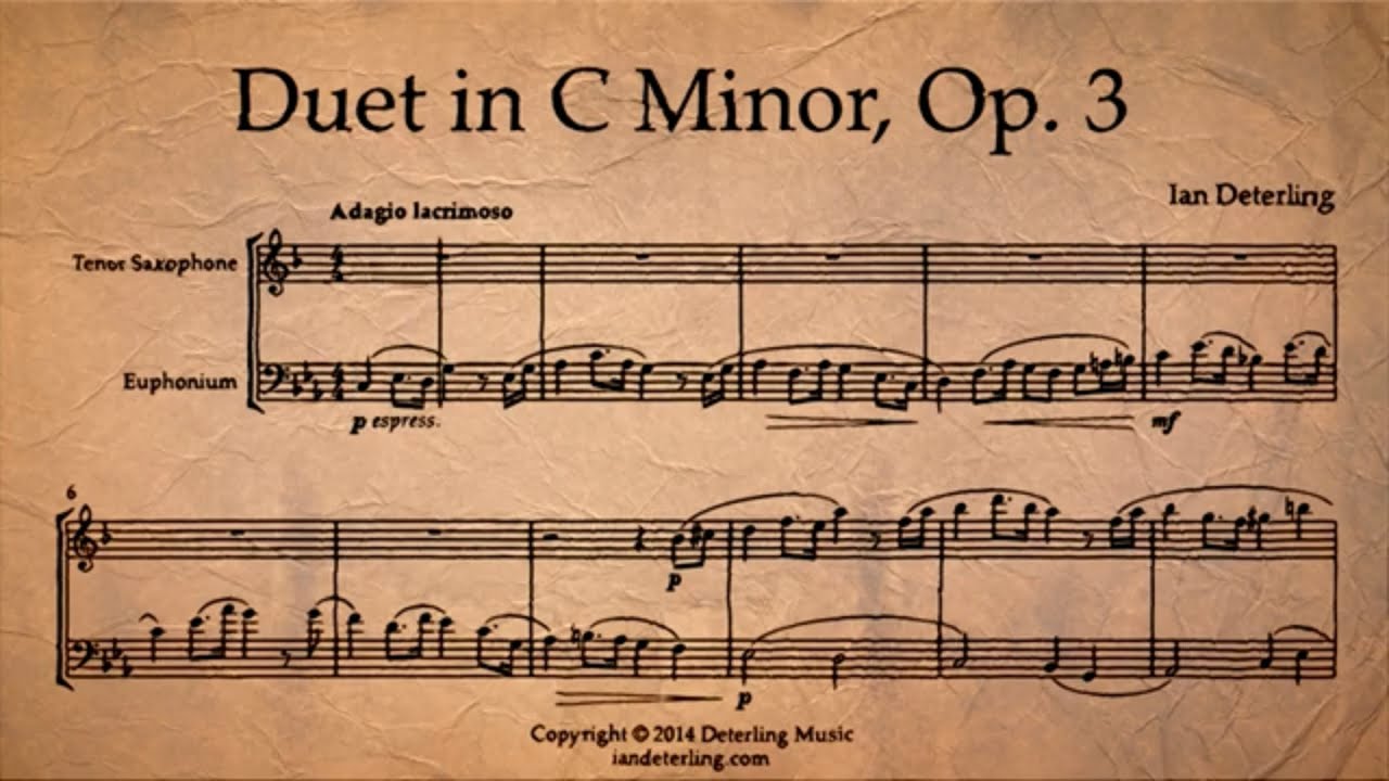 Duet for Tenor Saxophone and Euphonium in C Minor