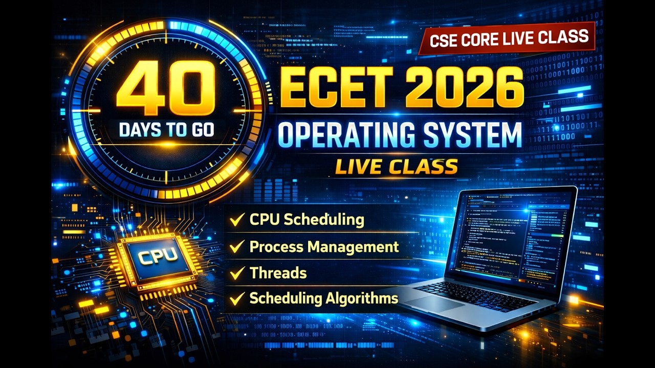 ECET 2026 CSE Core Live | Operating System Important Topics | 40 Days to Go