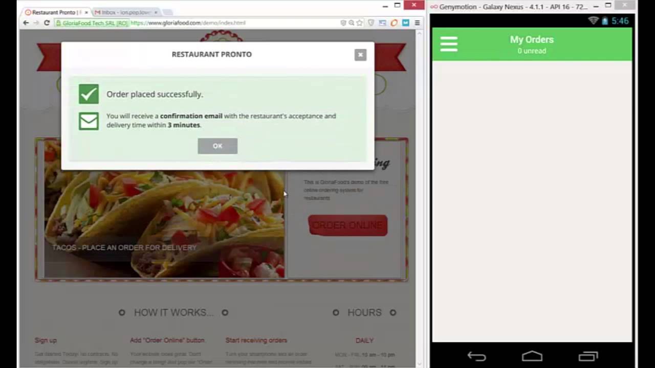 How online ordering for restaurants works - by GloriaFood