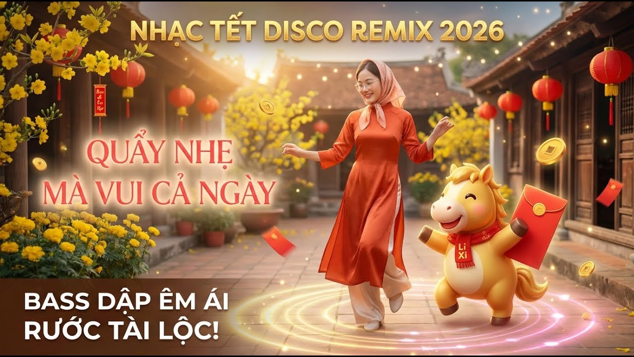 Nhạc Tết Disco Remix 2026 – Quẩy Nhẹ Mà Vui Cả Ngày, Bass Dập Êm Ái Rước Tài Lộc! 🐎🧧🔊