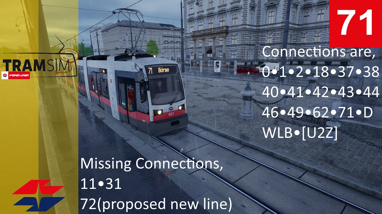 TramSim: Vienna - Line 71 To Börse (part-route)