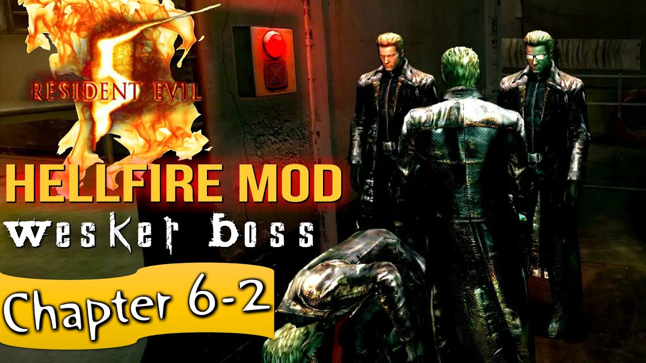 Re5 Hellfire Mod Walkthrough with Wesker Boss Mod Part 15 