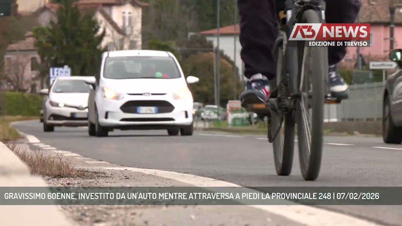 GRAVISSIMO 60ENNE, INVESTITO DA UN'AUTO MENTRE ATTRAVERSA A PIEDI LA PROVINCIALE 248 | 07/02/2026