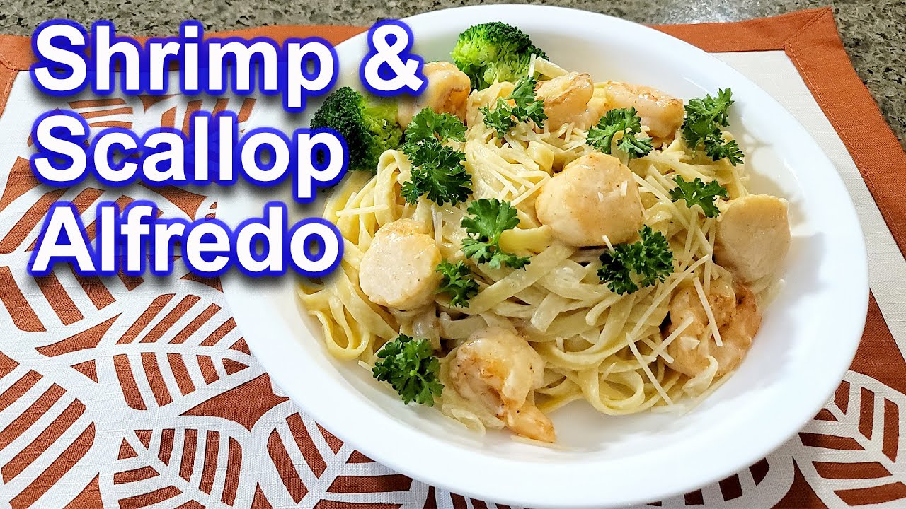 How to make Shrimp & Scallop Alfredo | Easy Recipe American style Italian food.