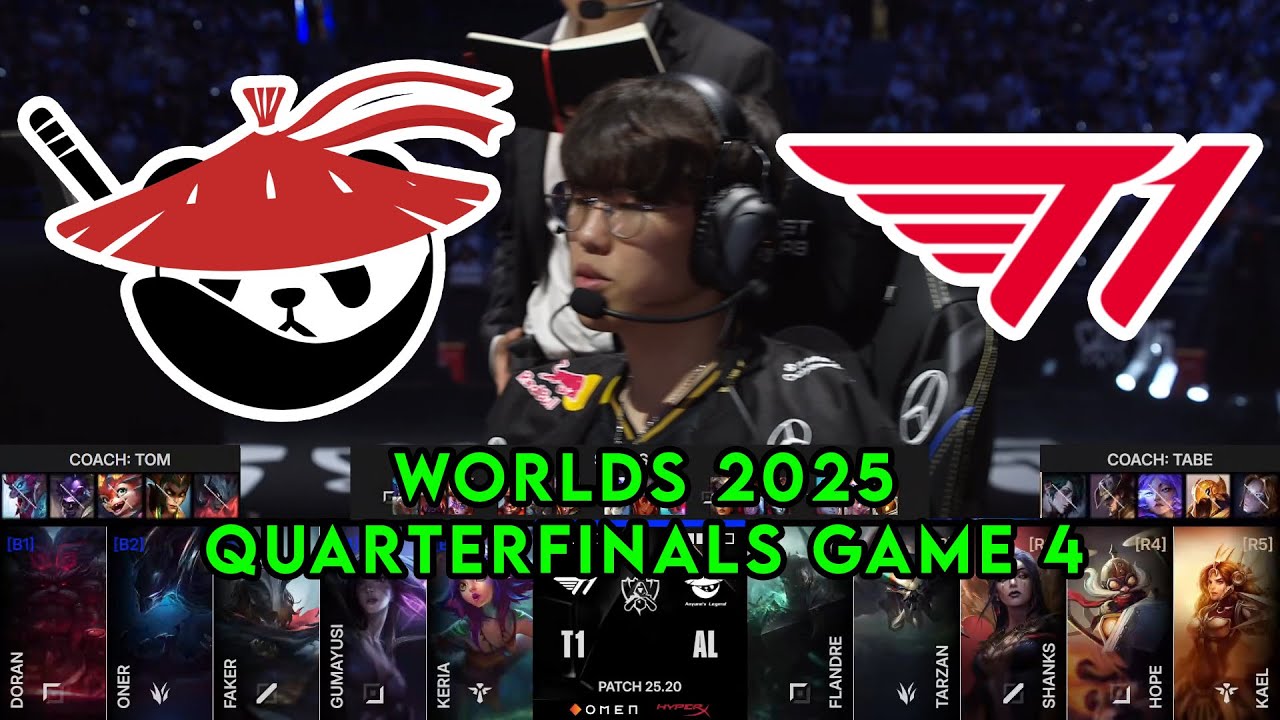 AL vs T1 Game 4 | World Championship 2025 Quarterfinals | Anyone's Legend vs T1 G4