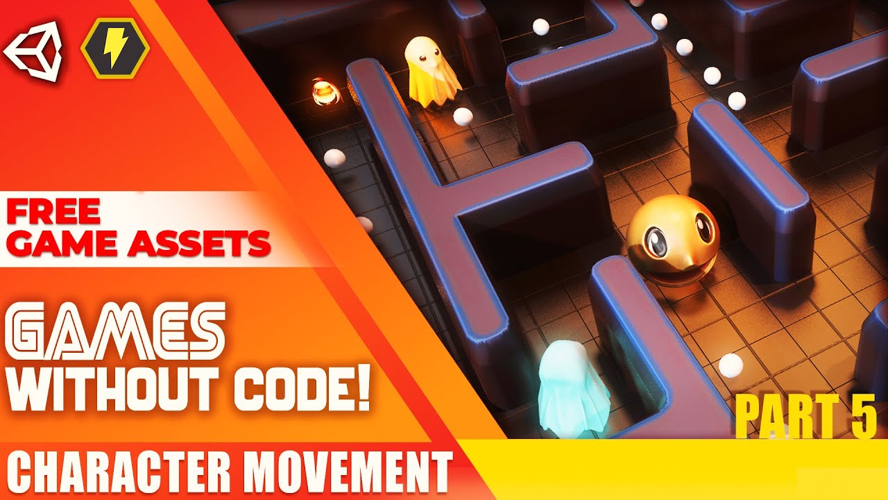 Third person movement in unity WITHOUT CODE - [Unity Bolt Tutorial] - Unity Pac-man 05