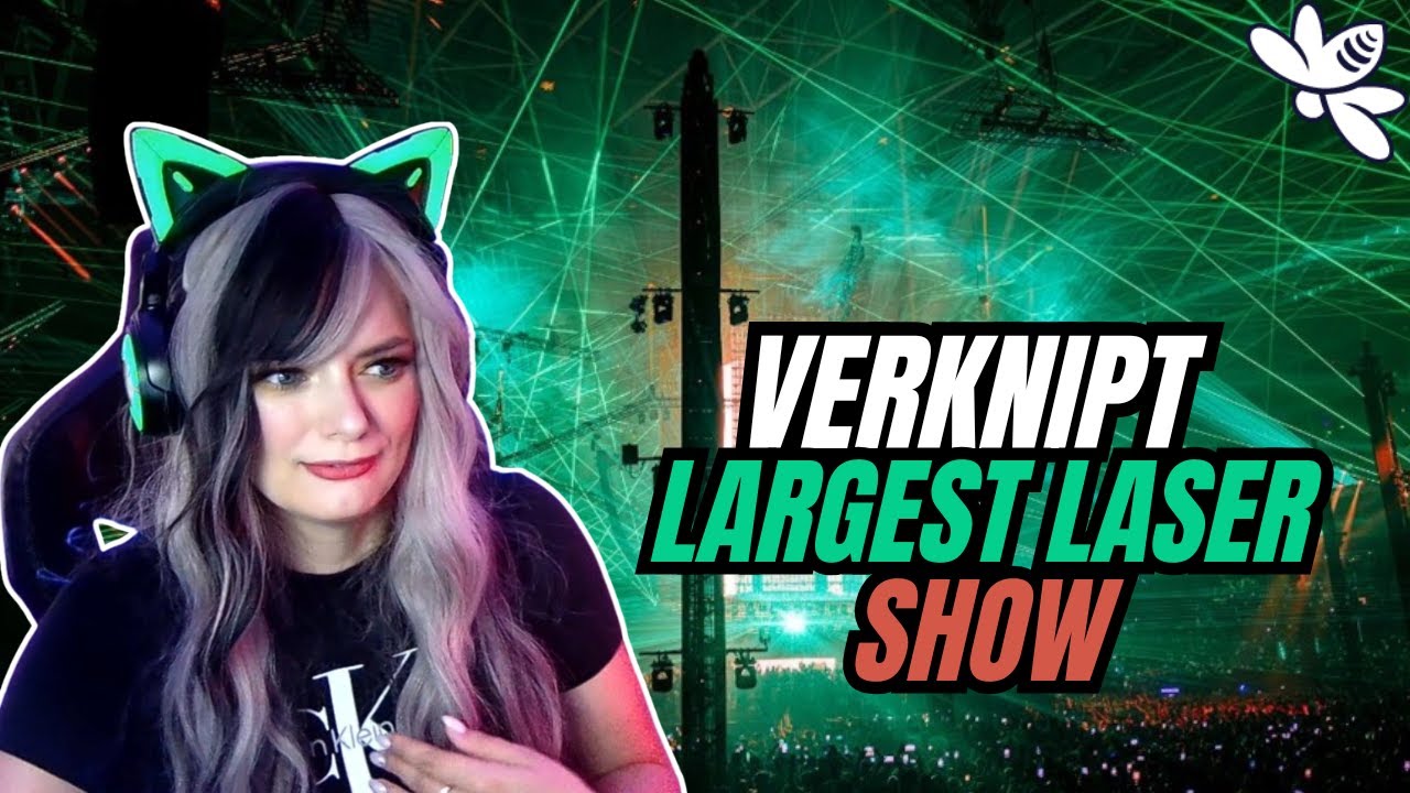 Reacting to World Record: Largest Laser Show [1.100 lasers] - Verknipt ArenA 2025 | Girl React