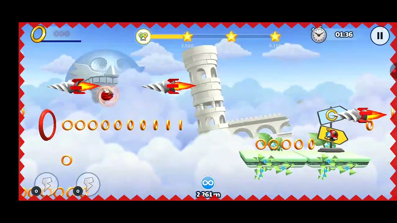 Tentando sobreviver na ultima fase do sonic runners 