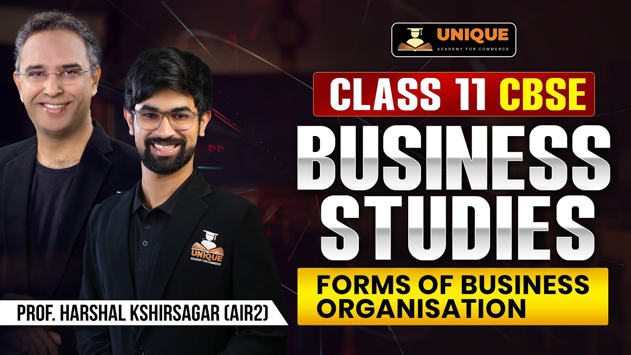 Class 11 CBSE Commerce | Business Studies | Chp 2: Forms Of Business Organisation | Part D | HK Sir