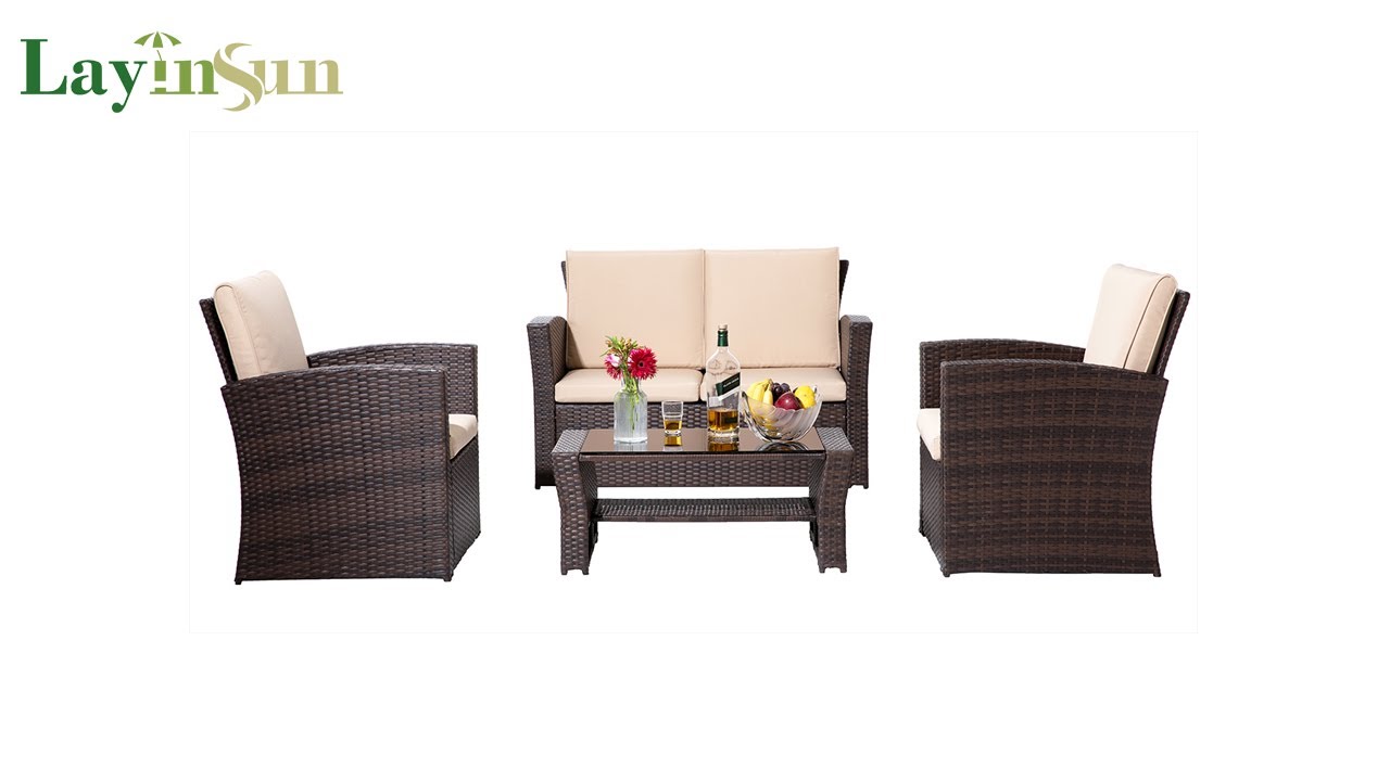 4-piece Patio Furniture set installation instruction video