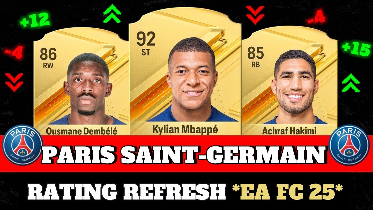 FIFA 25 | PARIS SAINT-GERMAIN (PSG) RATING PREDICITONS! (EA FC 25) 😱🔥 | FT. Mbappe , Hakimi ,Lee ...