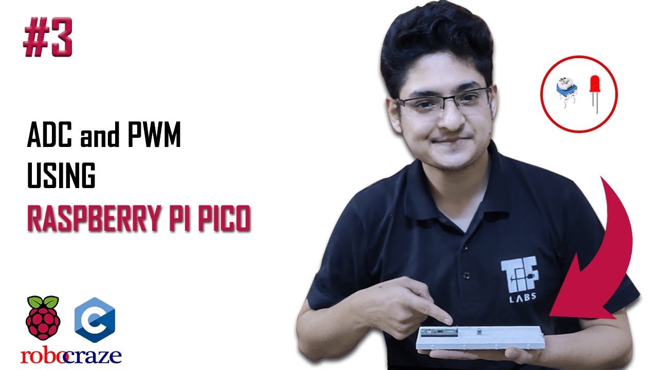 Raspberry Pi Pico using C/C++- Tutorial #3: ADC and PWM (Analog Inputs and Outputs)