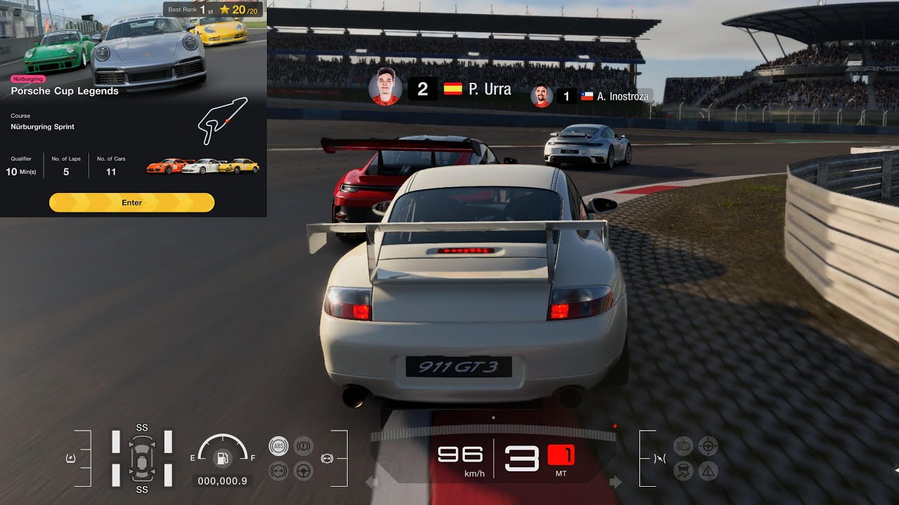 Gran Turismo 7 | Power Pack: Porsche Cup Legends Nurburgring Sprint 5Laps - 911 GT3 996 110% [PS5]