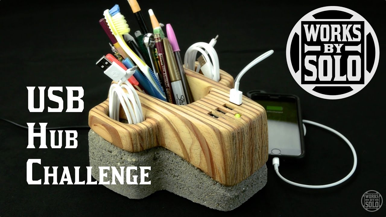 Concrete USB Hub Challenge - Inspired by Giaco Whatever | Mobile Phone Docking Station | CNC Router